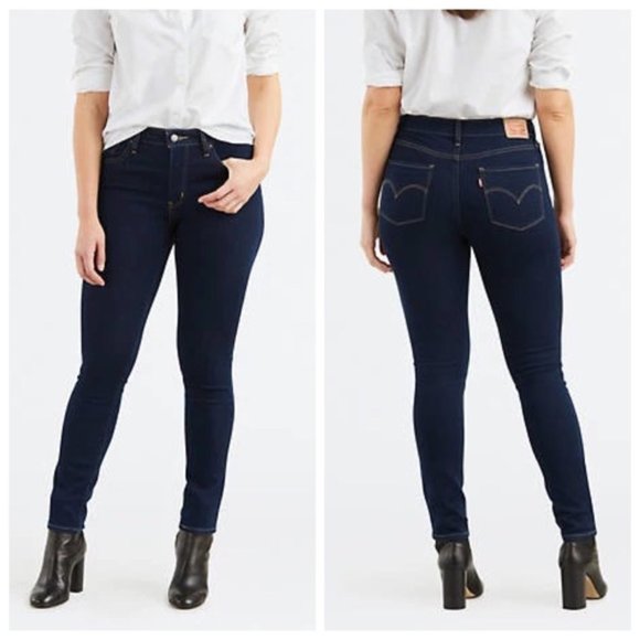 Levi's Denim - Levi’s 721 High Rise Dark Wash Skinny Jeans Size 25